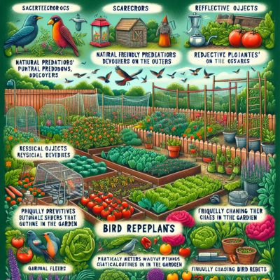 Maneiras naturais de manter os pássaros longe do jardim sem machucá-los. Inclui várias redes, iscas e espantadores e dicas para mantê-los eficazes #vegetablegarden #gardenpests #birds #scarebirds #organicgardening