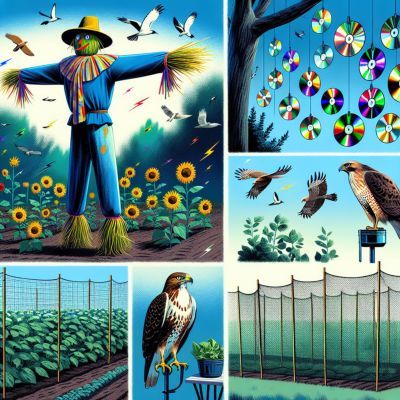 Dabiski veidi, kā neļaut putniem iekļūt dārzā, nekaitējot tiem. Ietver dažādus tīklus, mānekļus un baidītājus, kā arī padomus, lai tie būtu efektīvi #dārzeņu dārzs #dārza lolojumi #putni #aprūpes putni