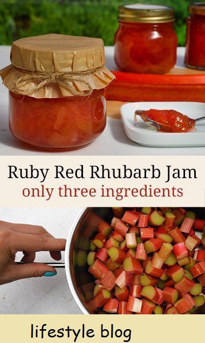 Ruby Red Rhabarber Marmelade Rezept